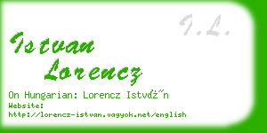 istvan lorencz business card